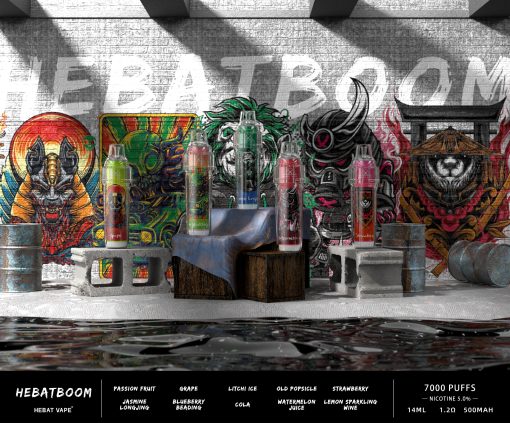 HEBAT BOOM 7000 PUFFS喜貝抛棄式電子煙 Hebat一次性電子煙 批發：圖片 8