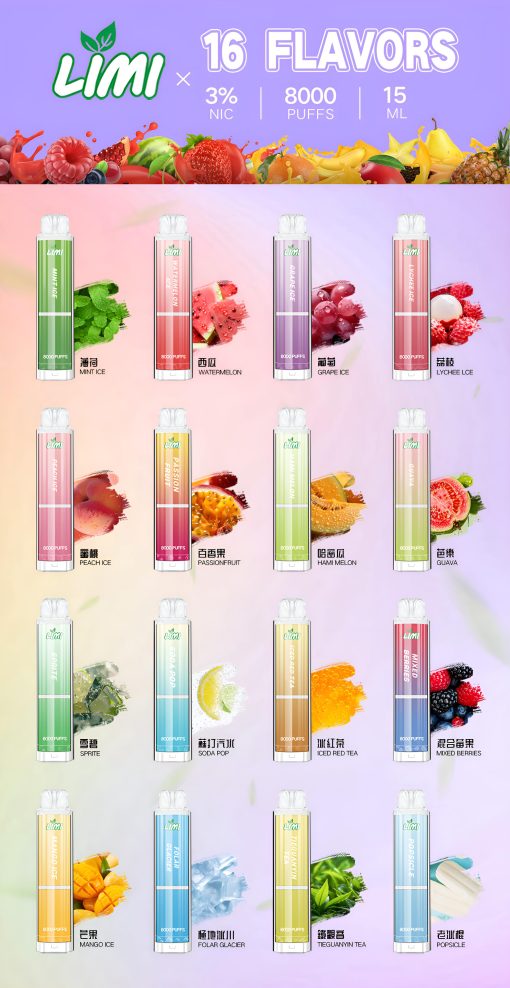 Limi 8000 Puffs LIMI8000口 拋棄式電子煙 台灣現貨：圖片 2
