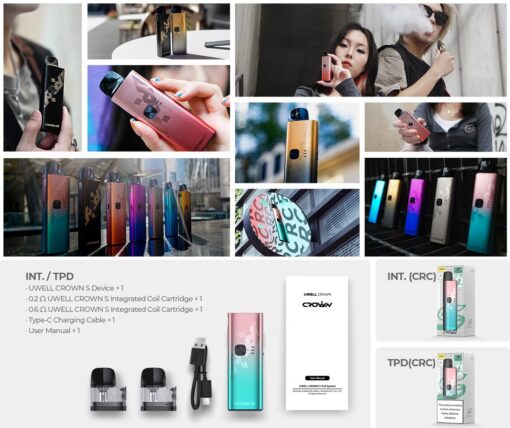 正版 UWELL CROWN S 75W 皇冠 大小煙主機 空煙彈-711到付：圖片 6
