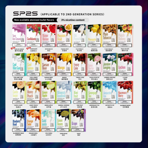 SP2S煙彈/原裝正品/口味豐富/通用Relx主機一代