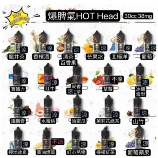 美國進口 原裝正品 Hot Head爆脾氣煙油|30ml/38mg|vape|電子煙油