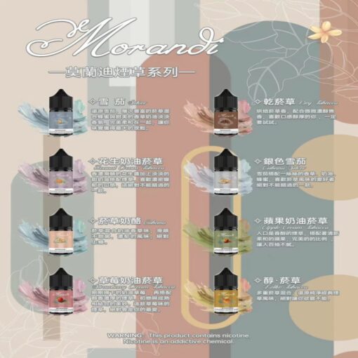 MORANDI 莫蘭迪|電子煙煙油 30ML|經典菸草 雪茄風味|無涼