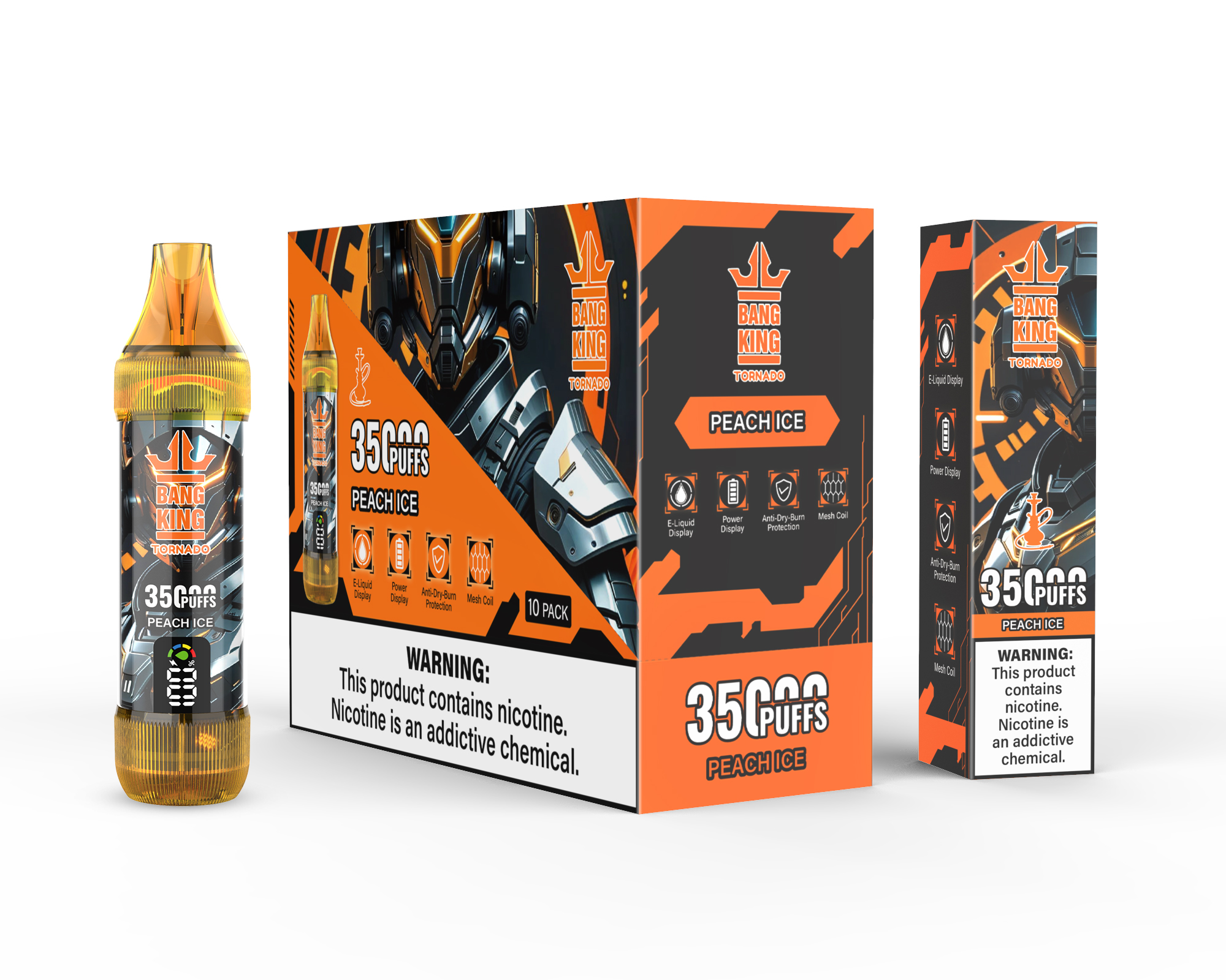 Bang King 35000 Puffs·超長續航 × 大容量 × 智慧螢幕·拋棄式·一次性電子煙·多種口味·台灣現貨:圖片 3