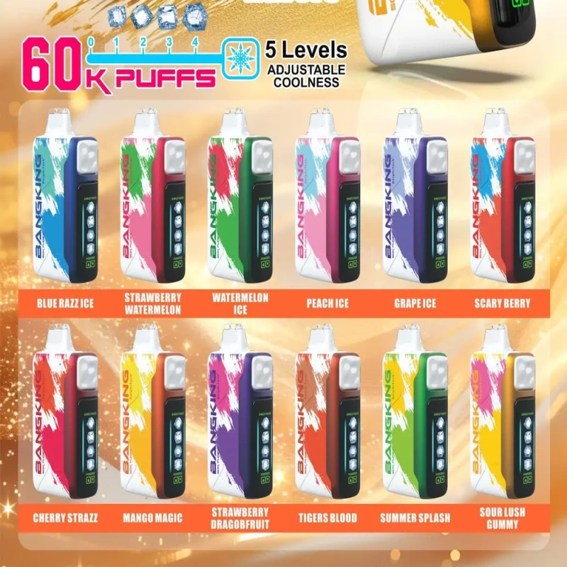 💥【爆款登場】Bang King 60000puffs·一次性拋棄式·電子煙·5檔冰感調節·超長續航·多種口味·台灣現貨:圖片 2