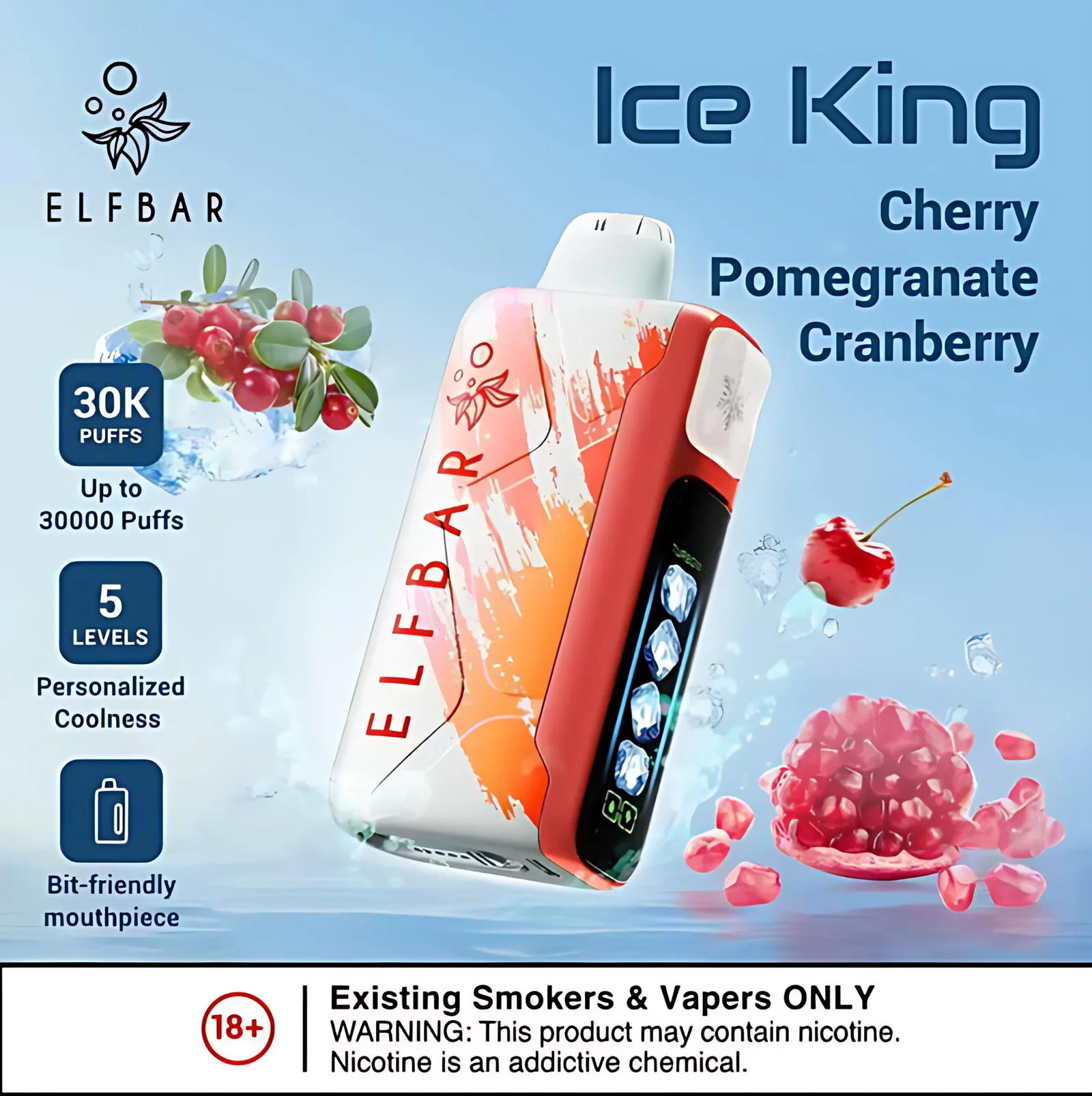 🌀 ELF BAR ICE King 30000口拋棄式電子煙·超長續航·多種口味:圖片 6
