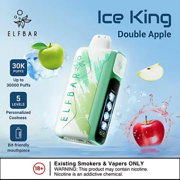 ELF BAR ICE King 30000口拋棄式電子煙 雙重蘋果