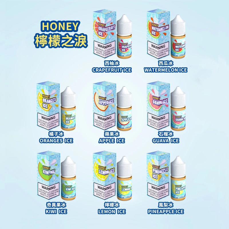 🍋【HONEY LEMON ICE 檸檬之淚煙油 30ml】清爽酸甜 × 冰感氣泡·多種風味任選·電子油·台灣現貨
