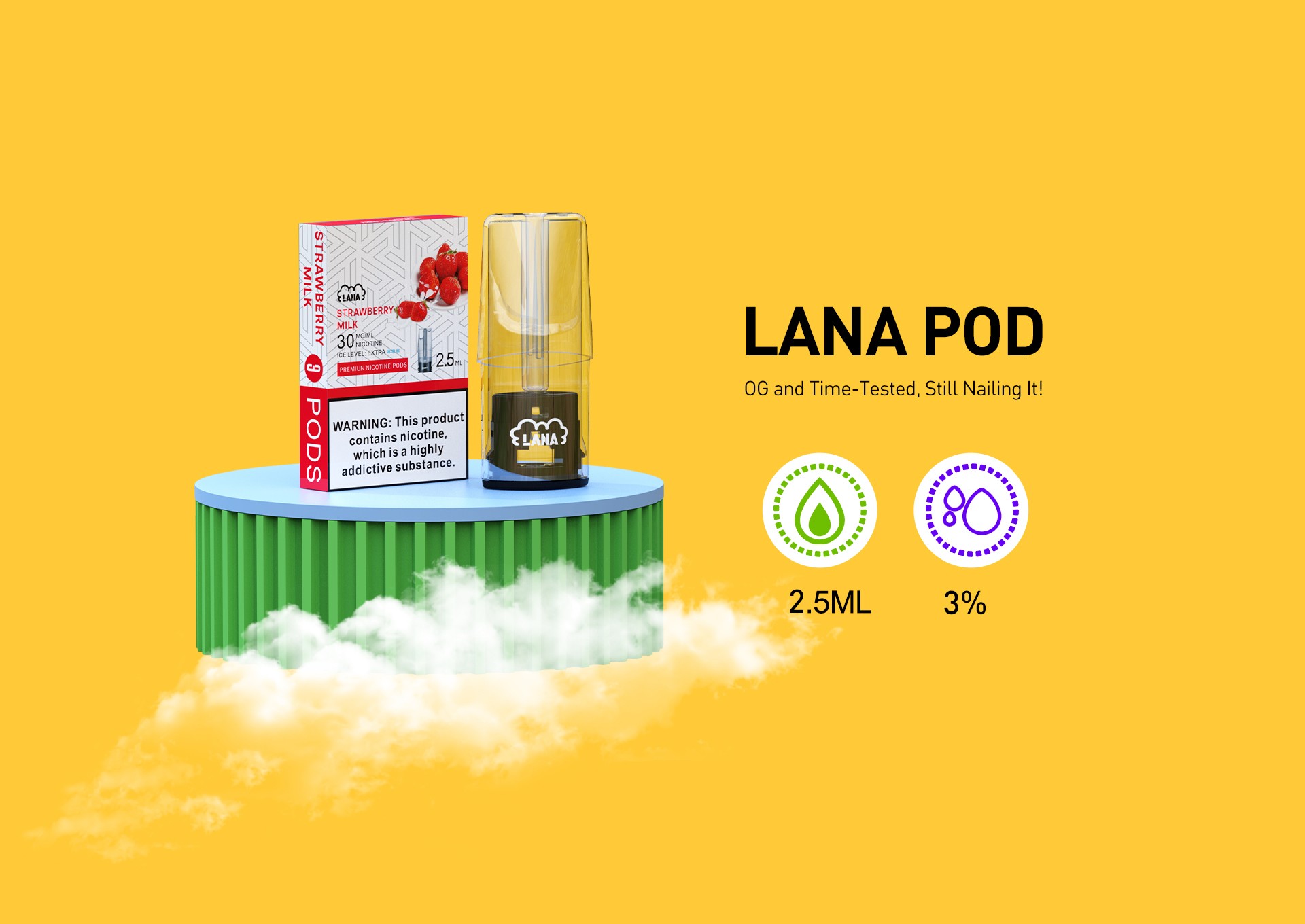 LANA電子煙透明發光煙彈