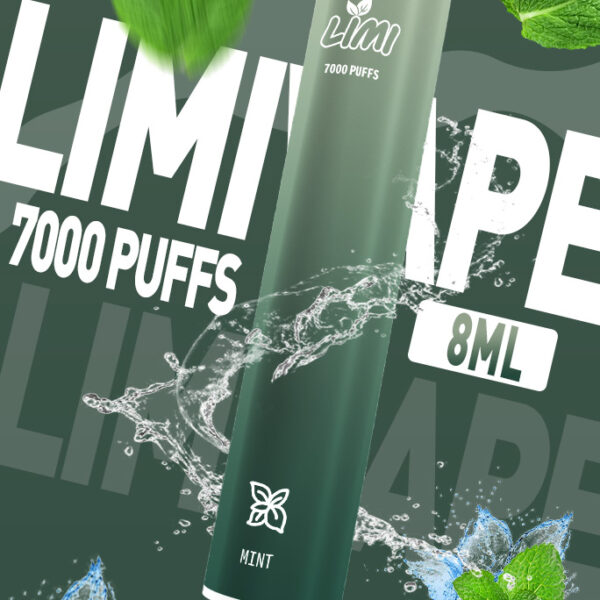 LIMI 7000 PUFFS 發光拋棄式電子煙 三重薄荷