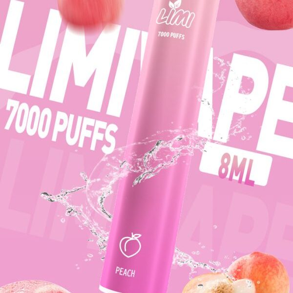 LIMI 7000 PUFFS 發光拋棄式電子煙 冰心蜜桃