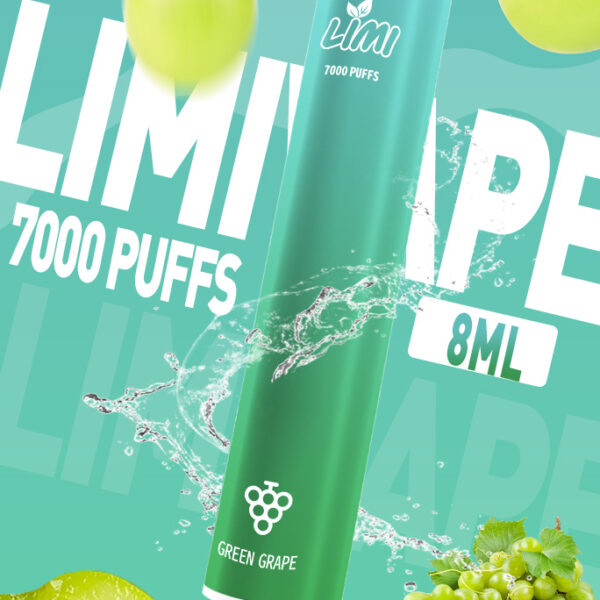 LIMI 7000 PUFFS 發光拋棄式電子煙 日本青提
