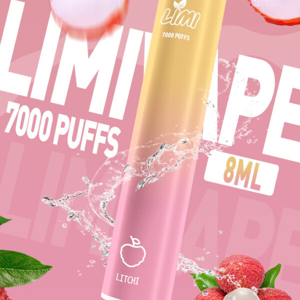 LIMI 7000 PUFFS 發光拋棄式電子煙 清甜荔枝