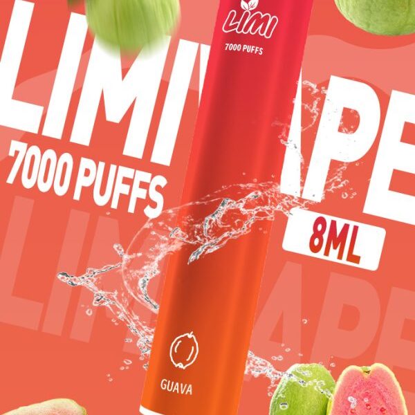 LIMI 7000 PUFFS 發光拋棄式電子煙 粉紅芭樂