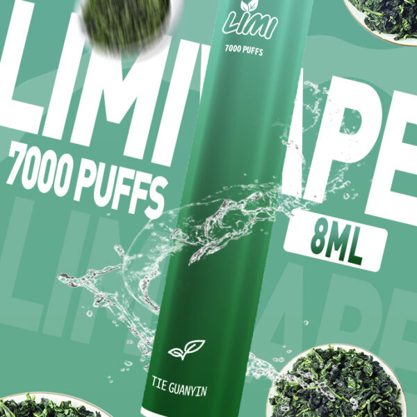 LIMI 7000 PUFFS 發光拋棄式電子煙 鐵觀音