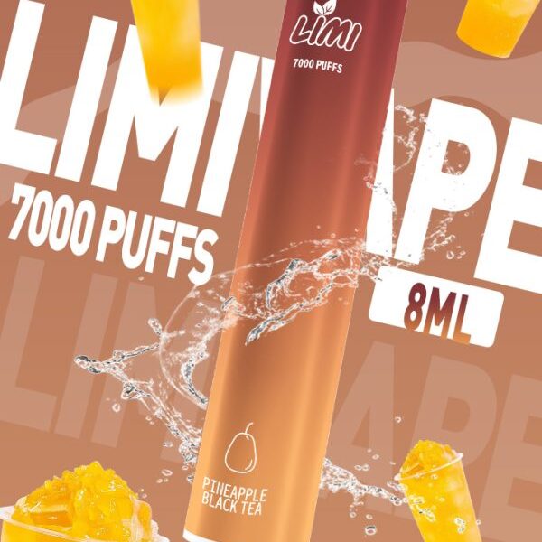 LIMI 7000 PUFFS 發光拋棄式電子煙 鳳梨紅茶