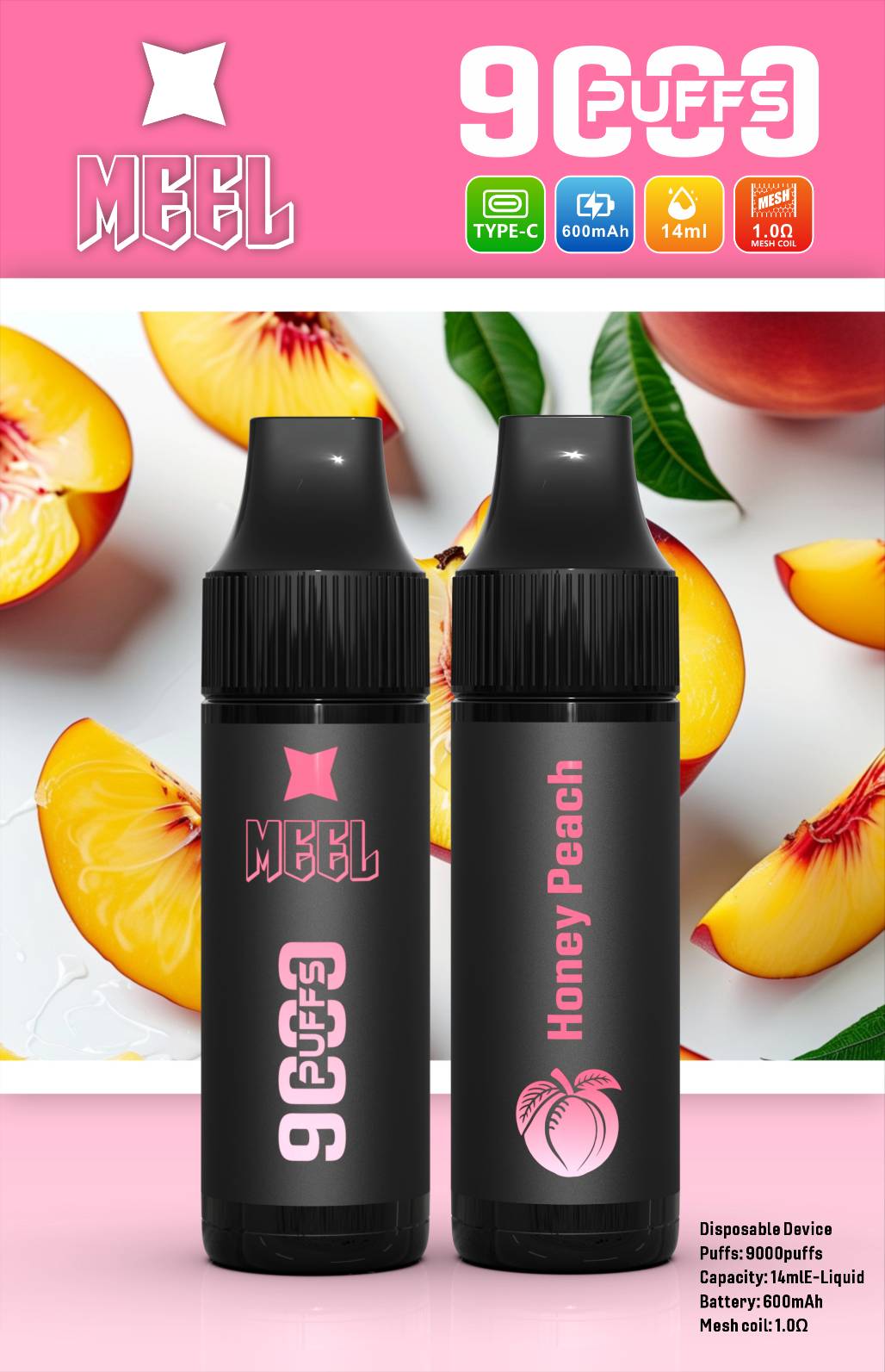 🌀 MEEL 9000口一次性霧化棒·拋棄式電子煙·續航持久·多種口味·台灣現貨·711貨到付款:圖片 8