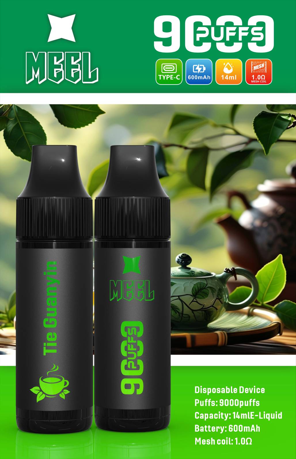 🌀 MEEL 9000口一次性霧化棒·拋棄式電子煙·續航持久·多種口味·台灣現貨·711貨到付款:圖片 9