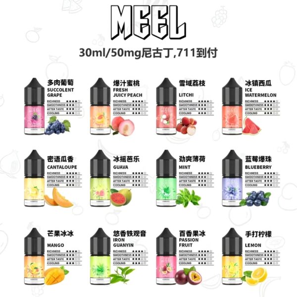 MEEL煙油 小煙油 30ml｜高濃度尼古丁鹽 × 強烈打擊感